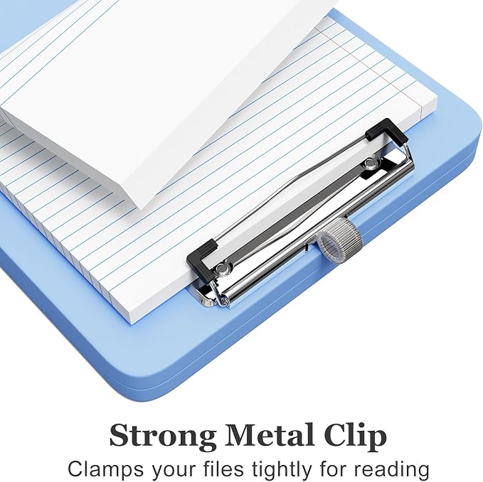 Piasoenc A5 Clipboard with Storage, Clip Board with Pen Holder, Dark Blue | A5 - Image 4