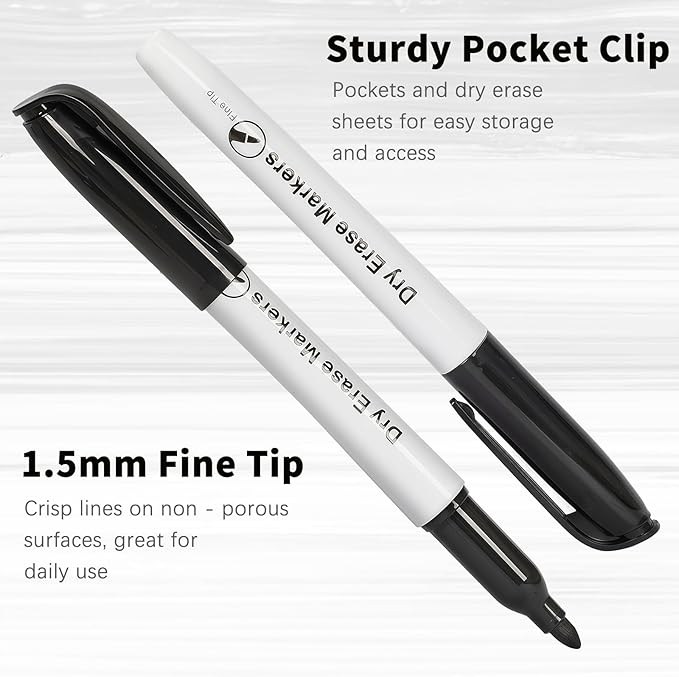 Duchong 144 Count Dry Erase Markers Bulk, Fine Tip Whiteboard Markers - Image 2