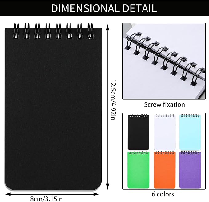 Pocket Notebook Mini Notepad Small Spiral Notebooks 3X5Inch | functionality - Image 2