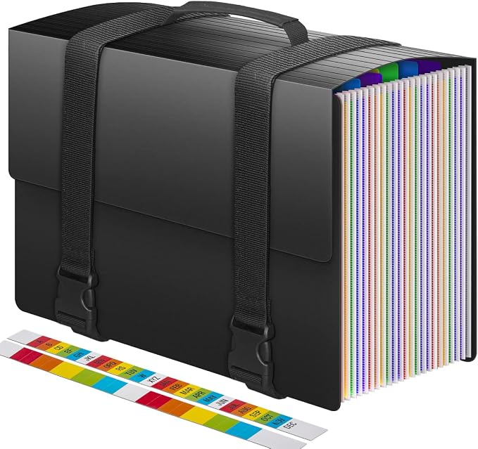 25 Pockets Accordion File Organizer by Vanulee