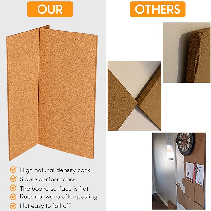 TUPARKA 6 Pack Cork Board Bulletin Boards 17"x8" - Image 4
