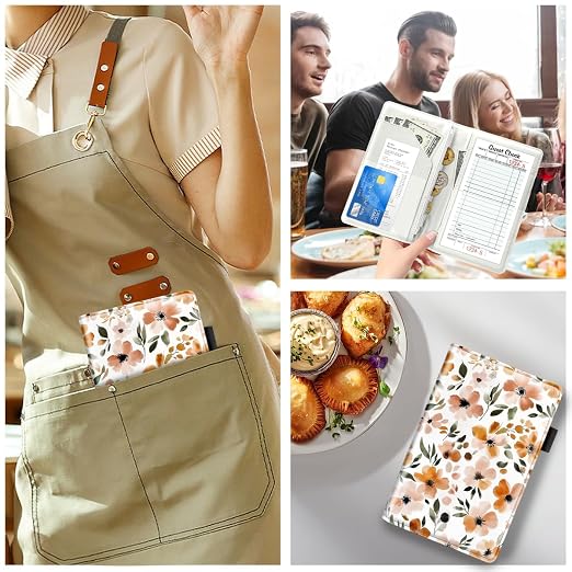 Cute Server Books for Waitress Waiter, Leather Guest Book Note Pad - Image 7