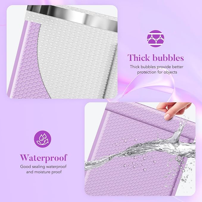 Fuxury Large Bubble Mailers 10.5x16" 40 Pack Self Seal Padded Envelopes - Image 3