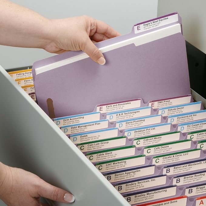 Smead Fastener File Folders, Reinforced 1/3-Cut Tabs, 2 Fasteners, Letter Size - Image 7