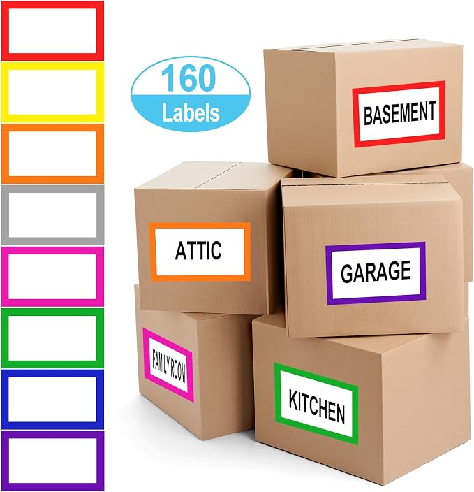6 x 4 inch Large Moving Labels for Boxes, Blank Moving Boxes Labels Stickers - Image 3