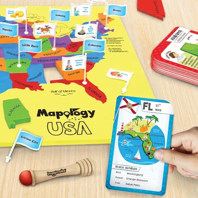 Imagimake Mapology United States Flash Card Puzzle - Image 4