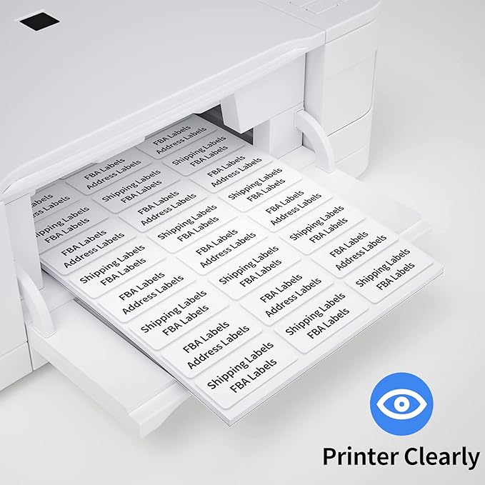 1" x2-5/8 Shipping Address Labels, Blank Mailing Labels, 30-UP White Self-Adhesive Name Tag Stickers for Inkjet and Laser Printer [100 Sheet 3000 Labels]-DeskLoop Office