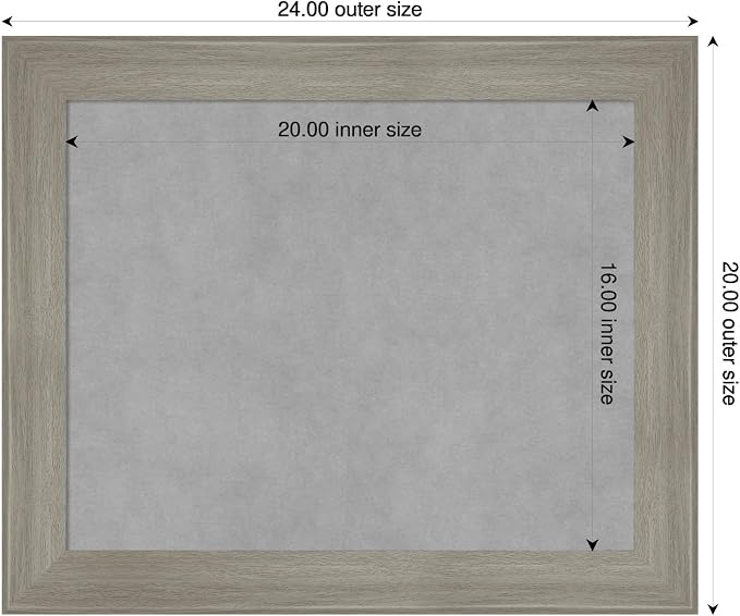 Amanti Art Grey Framed Magnetic Board 20x24 Small Vision Board - Image 2