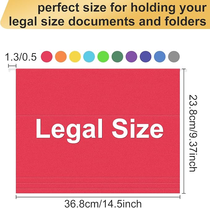 Hanging File Folders Legal Size, 70 Pack File Folders - Image 2
