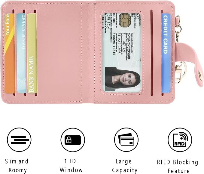 Airkit Small Wallet Women RFID, PU Leather Card Holder - Image 7