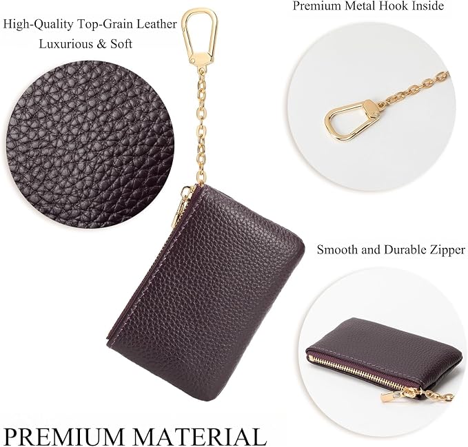 Full Grain Leather Coin Purse - Image 4