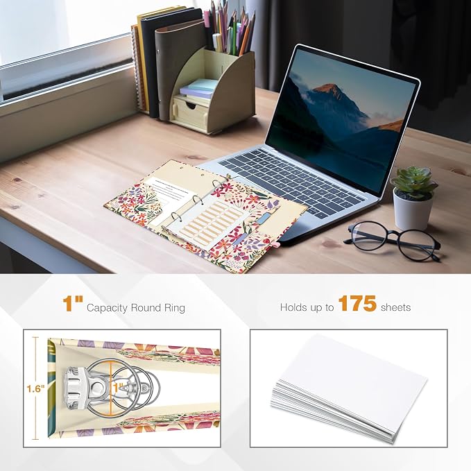Ospelelf Mini 3 Ring Binder 1 Inch, Cute Binder - Image 2