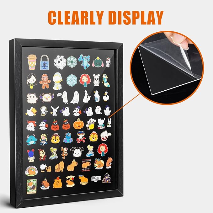 tutata 12x16 Pin Display Case, Enamel Pin Display Frame, Pin Collection Display - Image 5