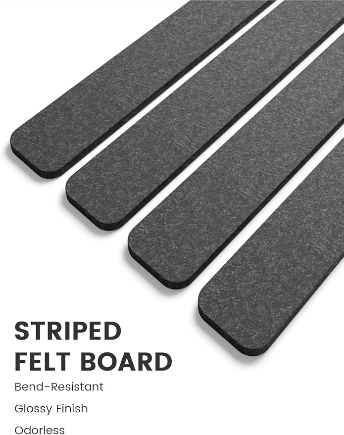 Fluxynara Cork Board Alternative Felt Strip Board 8-Pack 13"x2", Office Pin - Image 3