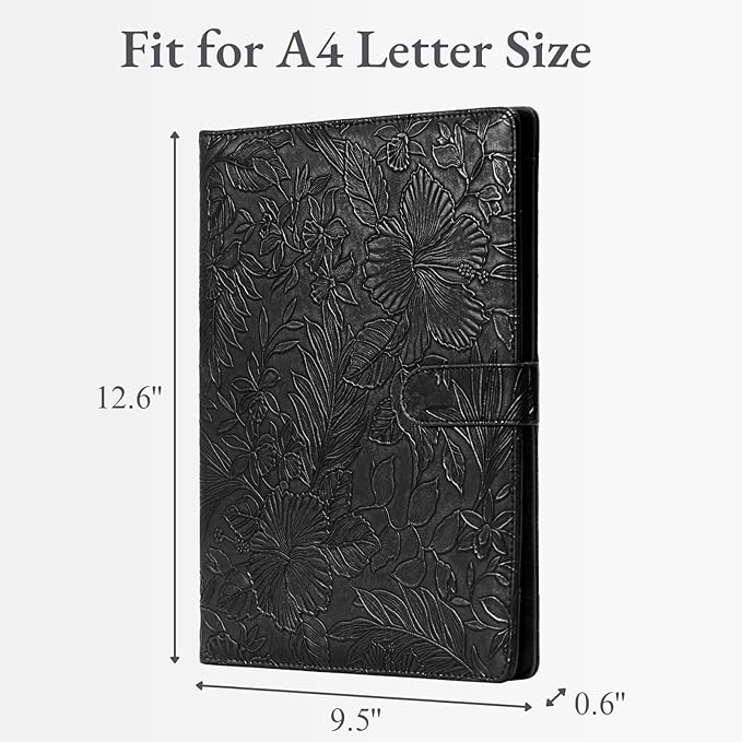 Mymazn Padfolio Portfolio Binder, Faux Leather Interview Resume Folder - Image 3