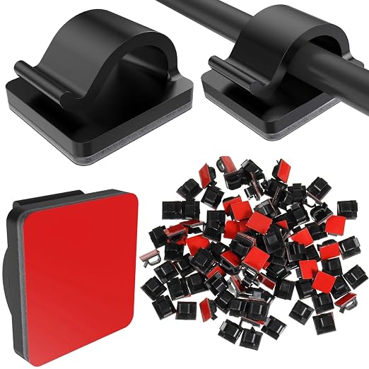 Blulu 100 Pcs Adhesive Cable Clips Bulk Wire Holder by Blulu