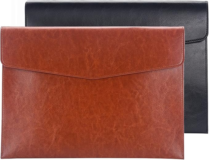PU Leather A4 File Folder Document Holder Envelope Folder Case by enyuwlcm