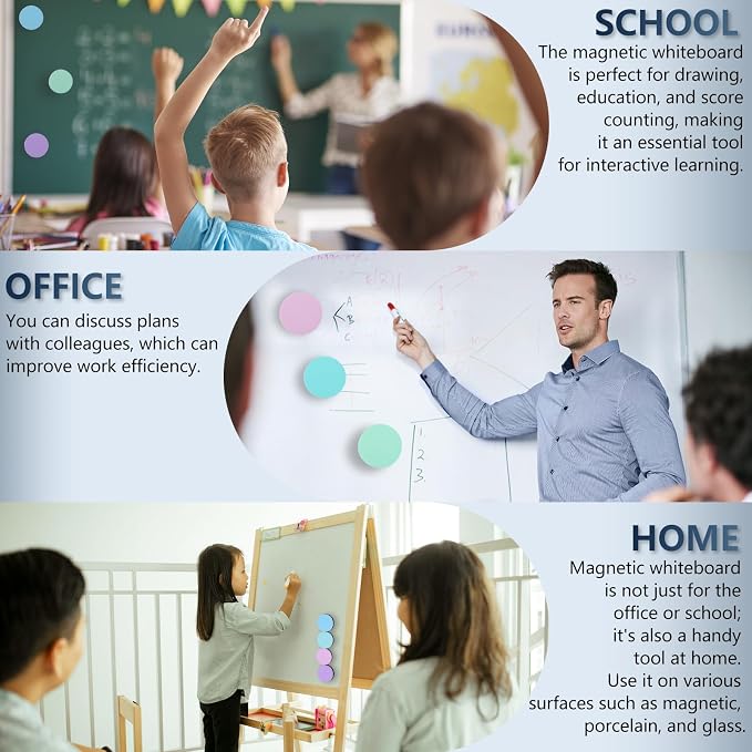 XKDOUS Round Magnetic Whiteboard Eraser 35 Pack, Small Dry Erase Eraser - Image 6
