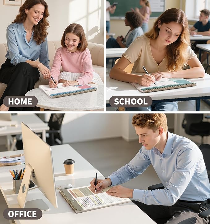 Weekly To Do List Notepad, 52 Undated Sheets （8.5"×11") Duplex-printed Weekly Planner Notepad For Work Home School Office Desk Accessories Supplies & Goal Setting Tasks - Brown-DeskLoop Office