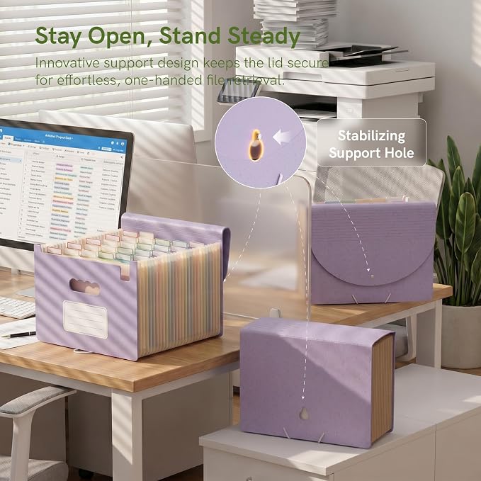 ABC life 26 Pockets Accordion File Organizer, High Capacity Expanding File - Image 4