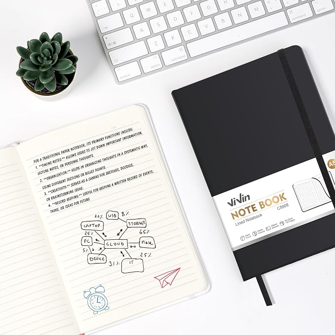 ViVin Lined Journal Notebooks for Professional Office Work, 192 Pages, Medium - Image 6