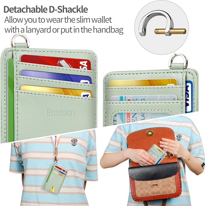 Slim Minimalist Front Pocket Wallet, RFID Blocking Credit Card Holder Wallet - Image 3