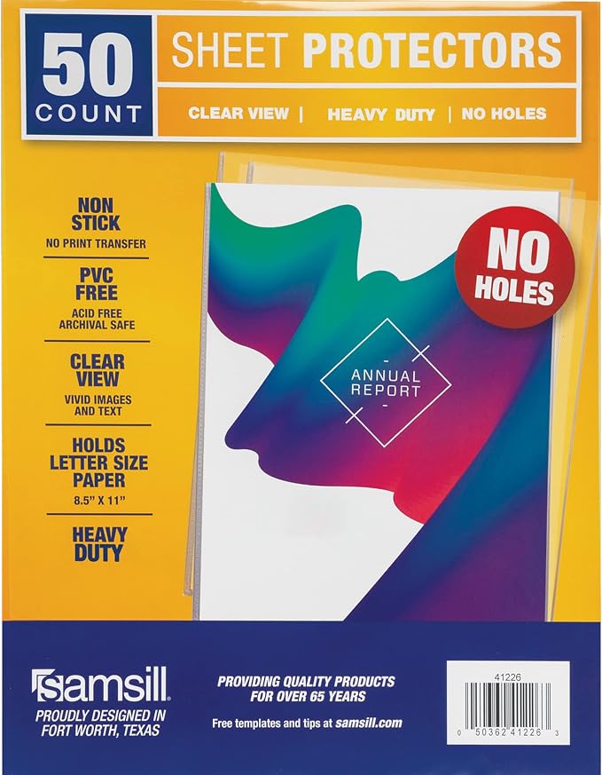 Samsill No Hole Sheet Protectors by Samsill