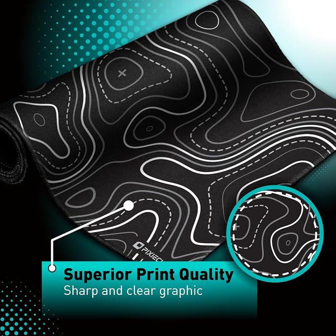 Pixiecube Minimalist Topographic Map Mouse Pad - Image 4