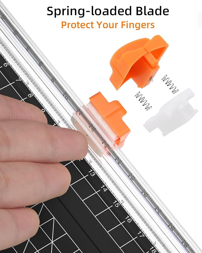 Firbon Black A5 Paper Cutter, Straight Small Paper Trimmer with Side Ruler for Scrapbooking Craft, Paper, Coupon, Label, Cardstock-DeskLoop Office