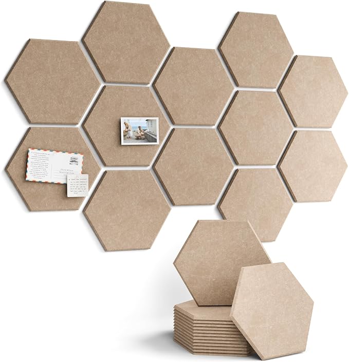 Fluxynara Hexagon Cork Board Alternative by FLUXYNARA
