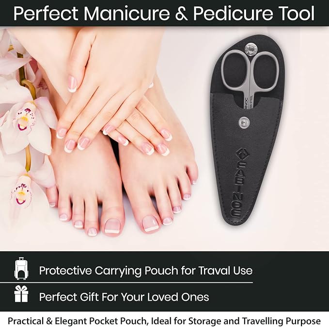Fine Curved Cuticle Scissors for Nails – German Quality Stainless Steel – - Image 4