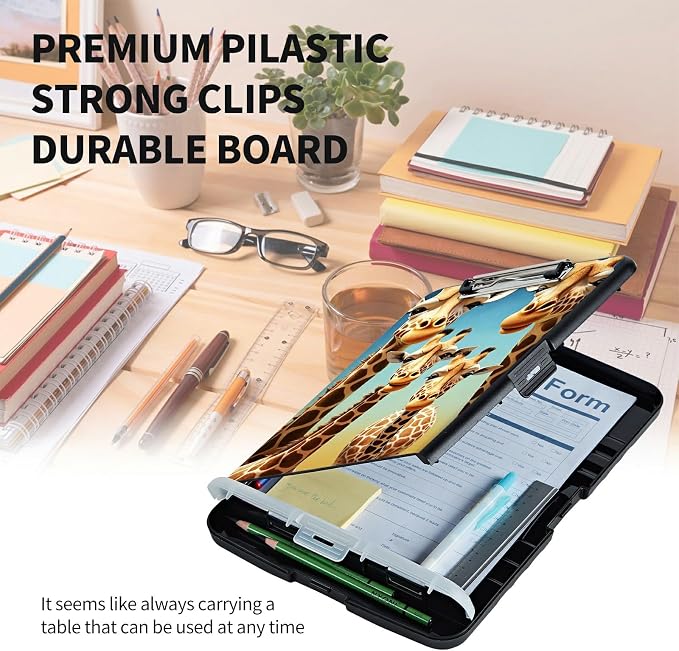 Clipboard with Storage High Capacity Plastic Nursing Clipboards with Pen Holder - Image 6