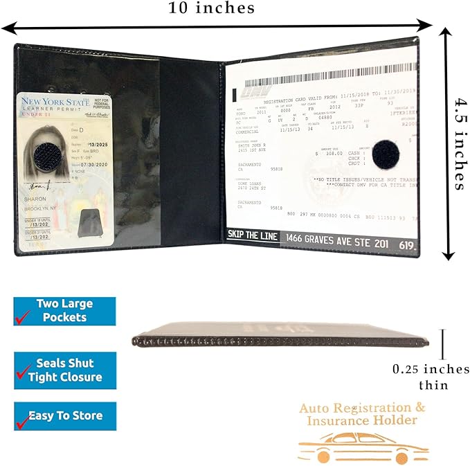 W4W Auto Registration Insurance & ID Card Holder - Image 3