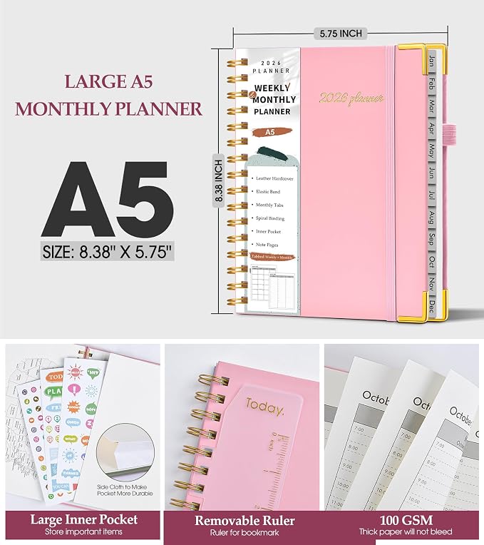 2026 Planner, Weekly and Monthly Calendar Planner from January 2026 - Image 5