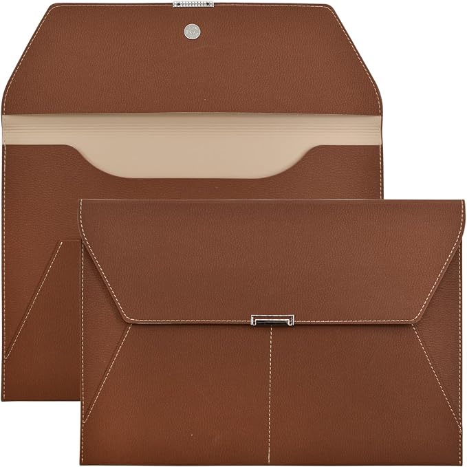 VANRA File Folder Document Holder Organizer Waterproof Portfolio Leather Folder - Image 6