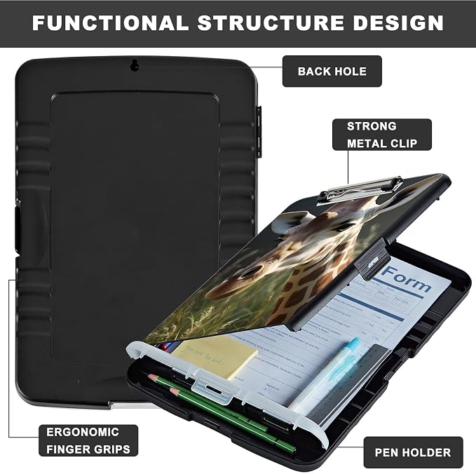 Clipboard with Storage, Heavy Duty Plastic Storage Clipboard with Low Profile - Image 6