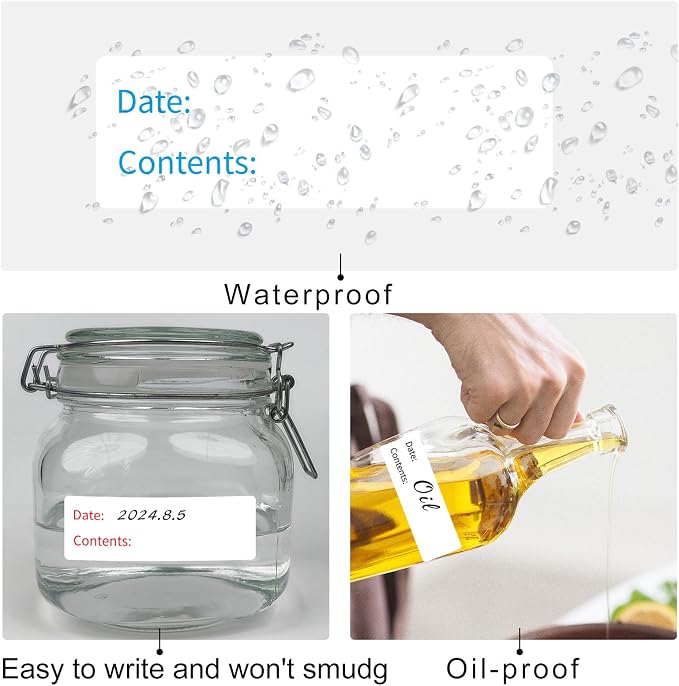 Removable Freezer Labels, 3 Clors 1 x 3 Inch Food Storage Stickers, - Image 3