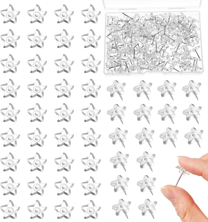 150PCS Clear Push Pins Tacks, Thumb Tacks by Tandarui