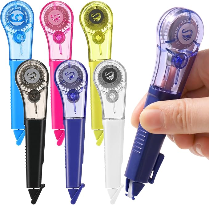 auroray 6 Pack Pen-Style Correction Tape Pens, 19.69ft Each Comfortable by auroray