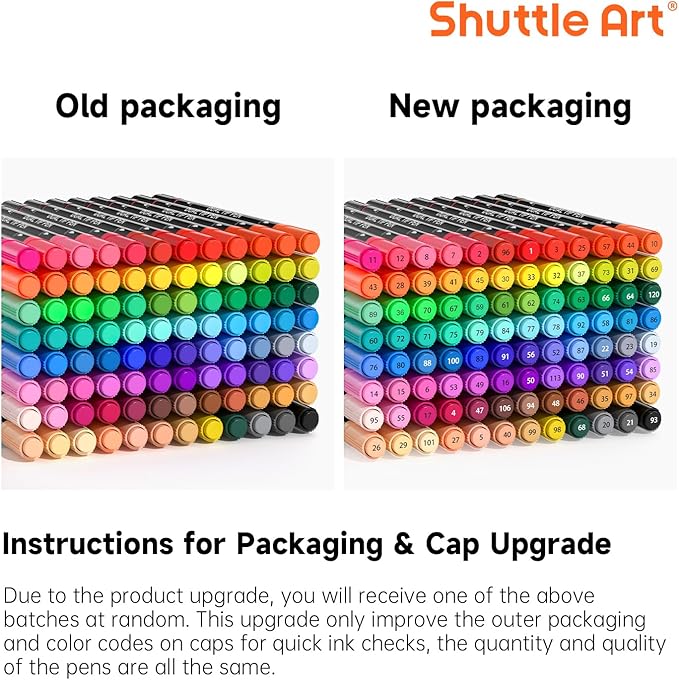 Shuttle Art Dual Tip Brush Pens, 96 Colours Fine and Brush Tip Markers Set with Pen Holder & 1 Colouring Book, Felt Tip Colouring Pens for Adults and Children Colouring Calligraphy Journal Doodling-DeskLoop Office