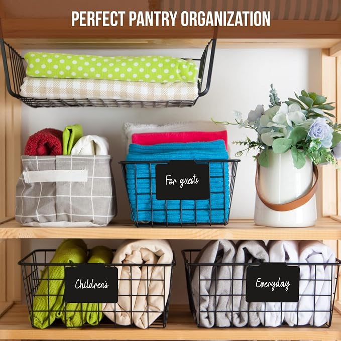 Basket Labels Clip On for Pantry Organization and Storage Baskets Bin Labels - Image 3