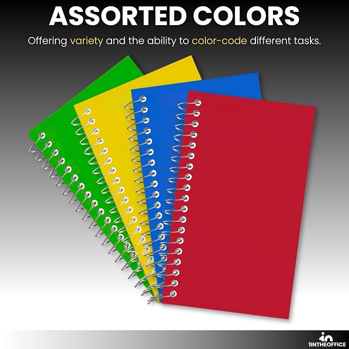 1InTheOffice Wirebound Spiral Memo Books, Memo Pads, College Ruled, Small - Image 4