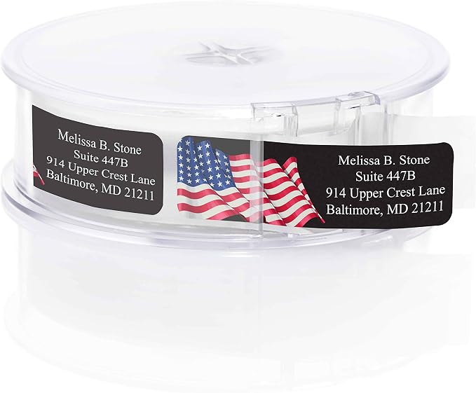 Metallic Prismatic American Flag Rolled Address Labels - Image 2