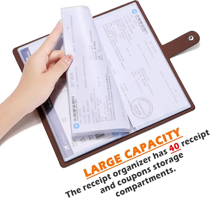 Leather Receipt Organizer, Coupon Organizer - Image 5