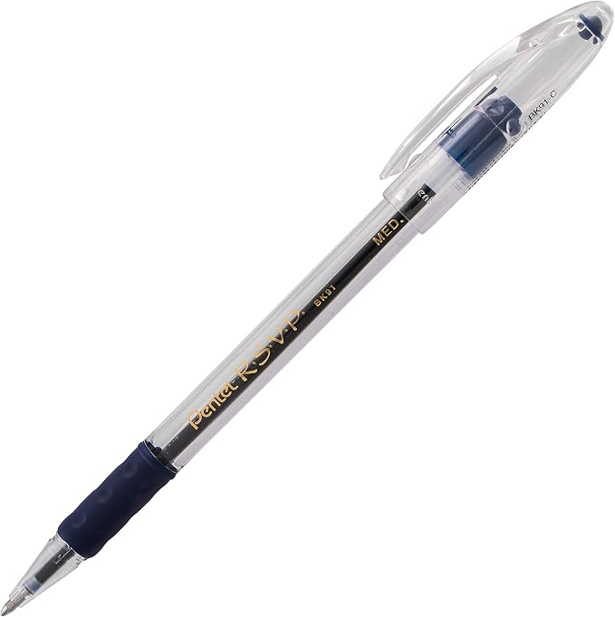 Pentel RSVP Ballpoint Pen, Medium Tip, Box of 12 - Image 4