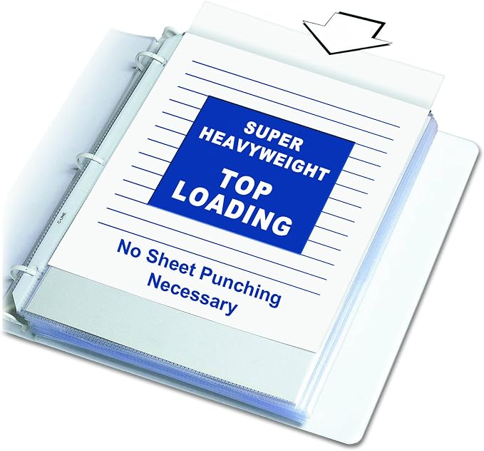 C-Line Top Loading Super Heavyweight Poly Sheet Protectors, 11 x 8.5 Inches - Image 4