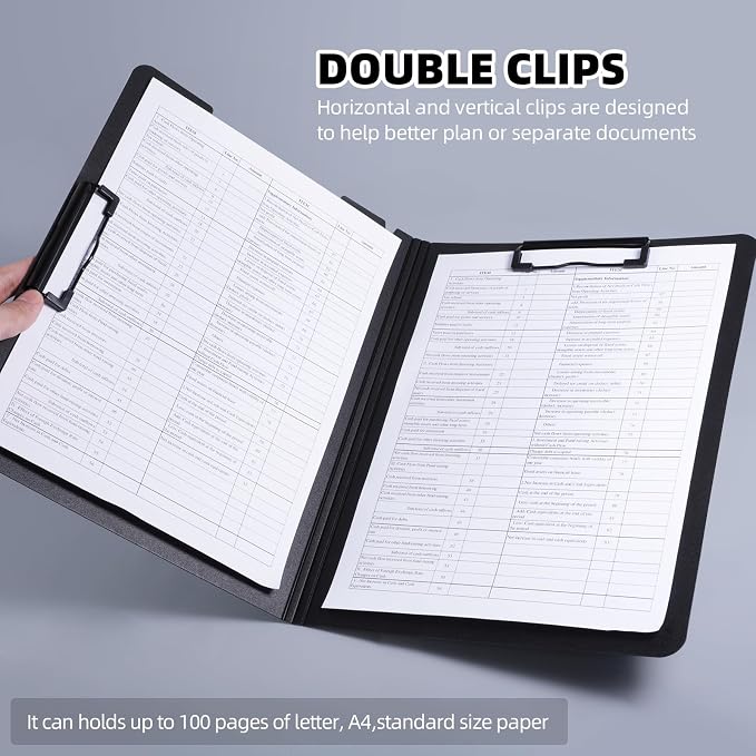 FRETONBA Clipboard Folder, 360 Degree Foldable Binder Clipboards - Image 3