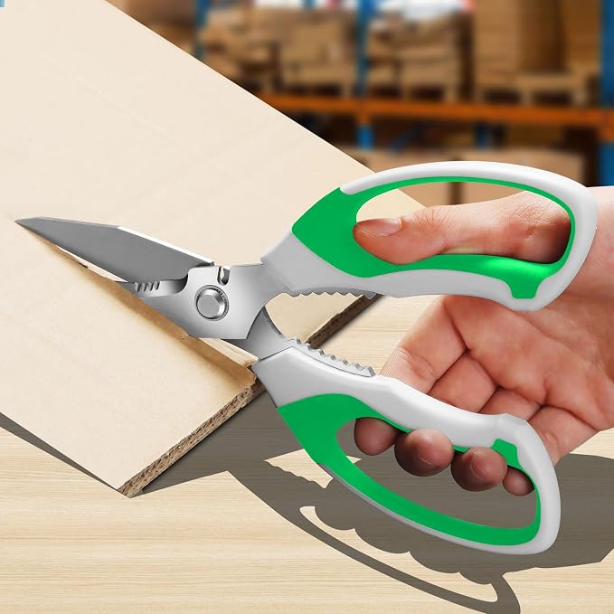 BoFuYuan 8-Inch Utility Scissors All Purpose Heavy Duty, Serrated Blade - Image 5