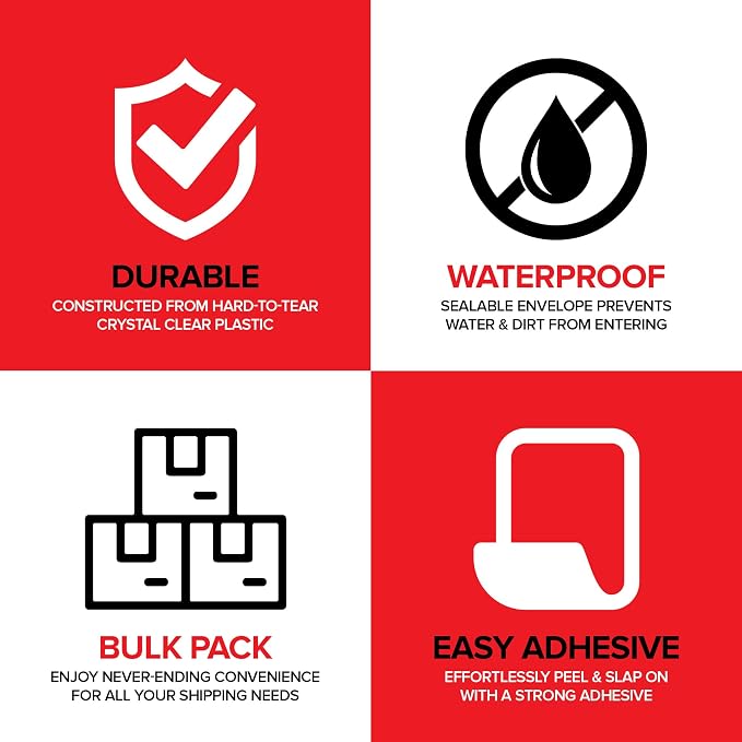 1000 Piece Waterproof Packing List Envelopes, Invoice & Packing Slip Pouches - Image 4