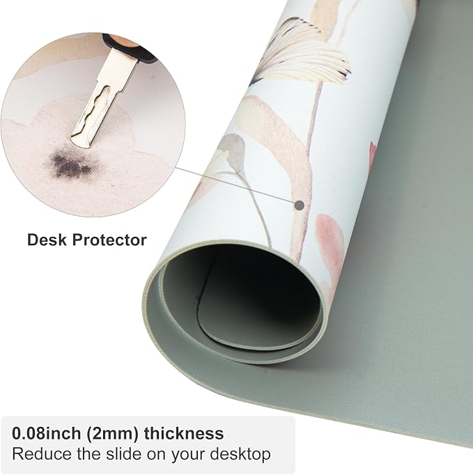 Colorful Star Large Mouse Pad, Watercolor Floral Desk Mat Office Supplies - Image 4